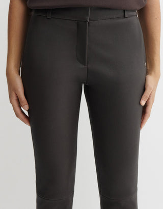 Kick-Flare Lammleder-Hose Lucia Stretch Plonge