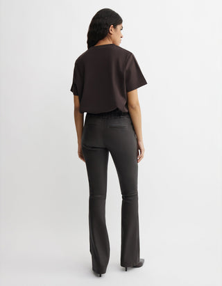 Kick-Flare Lammleder-Hose Lucia Stretch Plonge