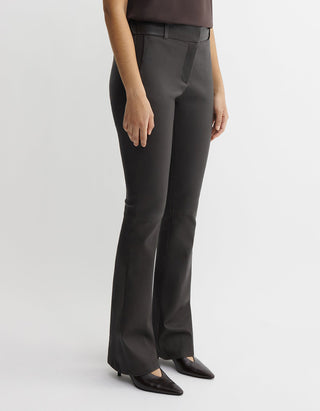 Kick-Flare Lammleder-Hose Lucia Stretch Plonge