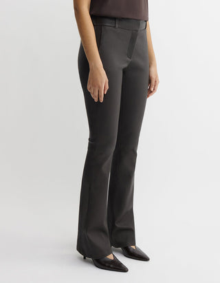 Kick-Flare Lammleder-Hose Lucia Stretch Plonge