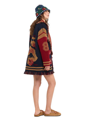 Woll-Mix Cardigan College of Aloha mit Bindegürtel