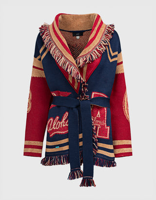 Woll-Mix Cardigan College of Aloha mit Bindegürtel