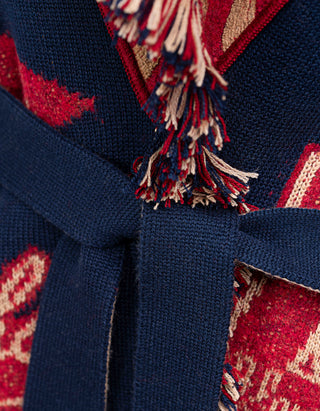 Woll-Mix Cardigan College of Aloha mit Bindegürtel