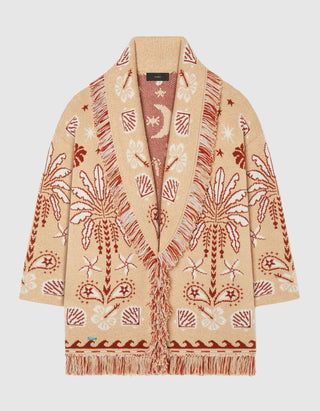 Gemusterter Woll-Mix Cardigan Echoes of the Island