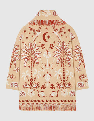 Gemusterter Woll-Mix Cardigan Echoes of the Island