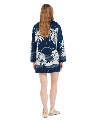 Woll-Cardigan Postcard from Paradise mit Stickerei- und Perlenverzierung