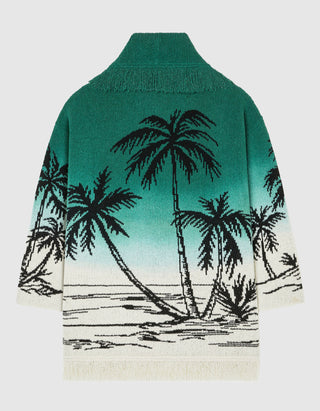 Gemusterter Baumwoll-Cardigan Wave Bloom