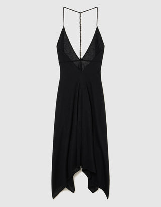 Leinen Maxi-Kleid Mermaid mit Muscheldetail