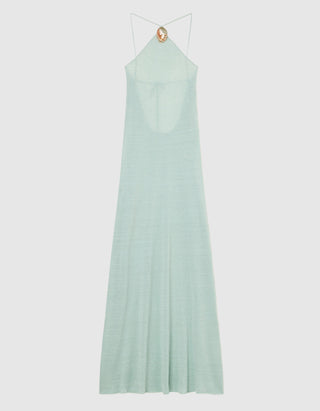 Maxi-Leinen-Kleid Mermaid mit Muscheldetail