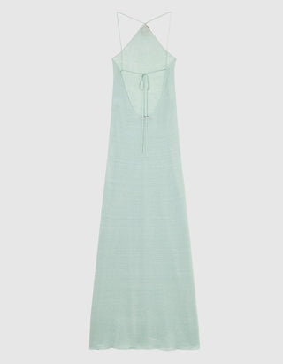 Maxi-Leinen-Kleid Mermaid mit Muscheldetail