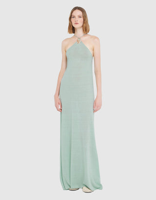 Maxi-Leinen-Kleid Mermaid mit Muscheldetail