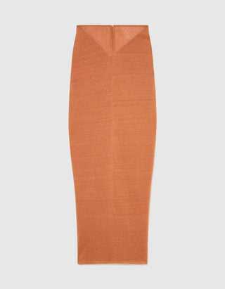 Maxi-Leinenrock Mermaid mit Muscheldetail