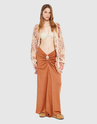 Gemusterter Woll-Mix Cardigan Echoes of the Island