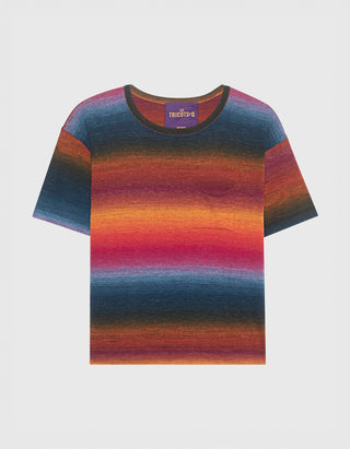 Boxy-Cut Strick-T-Shirt mit Brusttasche