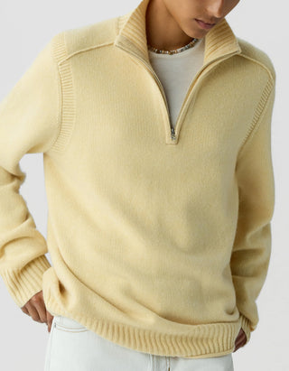 Kaschmir-Pullover Half Zip