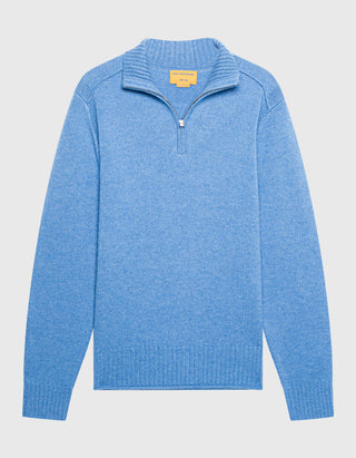 Kaschmir-Pullover Half Zip