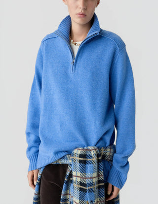 Kaschmir-Pullover Half Zip