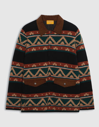 Gemusterte Wolle-Kaschmir-Mix Jacke Western Industry