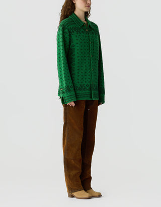 Gemustertes Kaschmir-Overshirt Wild Rag