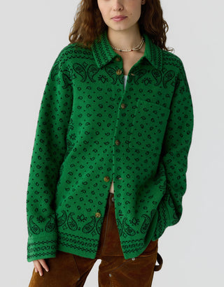 Gemustertes Kaschmir-Overshirt Wild Rag