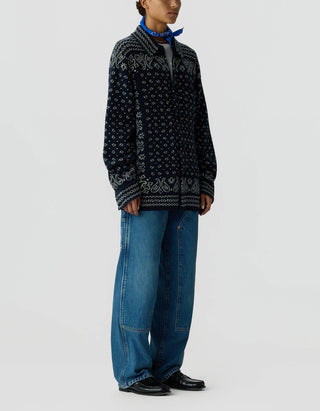 Gemustertes Kaschmir-Overshirt Wild Rag