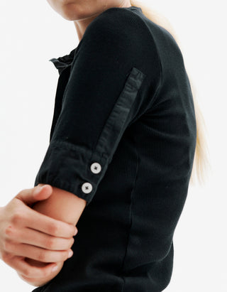 Ripp-Shirt Maria mit Knopfleiste