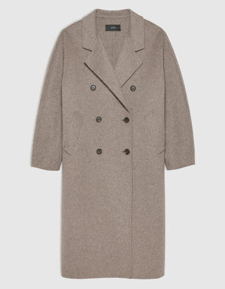 Doppelreihiger Woll-Mantel Marisa mit Seidenanteil