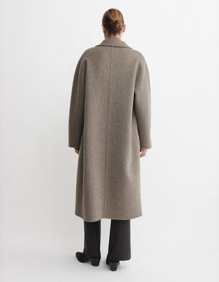 Doppelreihiger Woll-Mantel Marisa mit Seidenanteil