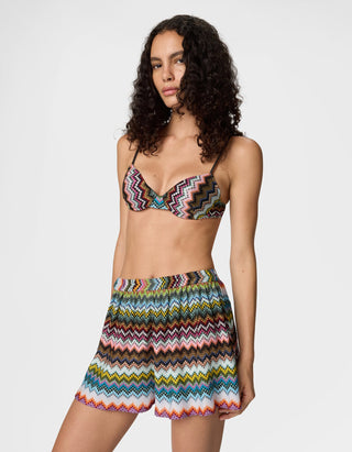 Gemusterte Cover-Up Shorts