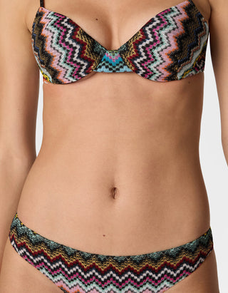 Balconette-Bikini mit Zickzackmuster