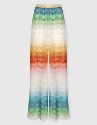 Wide-Leg Hose aus Lamé-Viskose