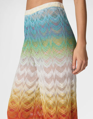 Wide-Leg Hose aus Lamé-Viskose