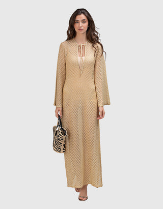 Maxi Cover-Up Kleid mit Seitenschlitzen