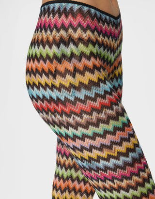 Flared-Hose aus Lamé-Viskose