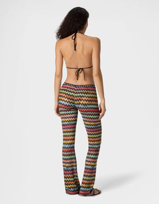Flared-Hose aus Lamé-Viskose