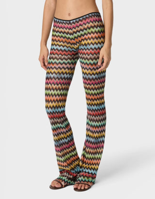 Flared-Hose aus Lamé-Viskose