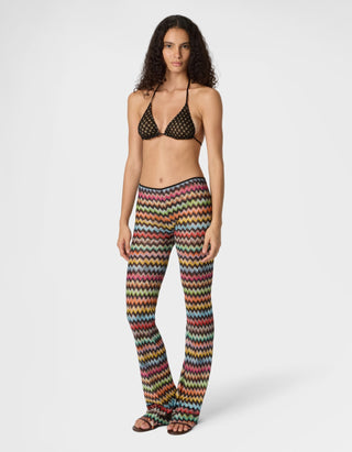 Flared-Hose aus Lamé-Viskose