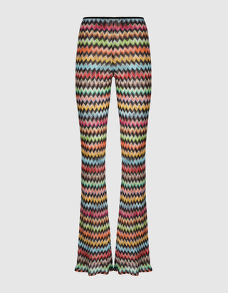 Flared-Hose aus Lamé-Viskose