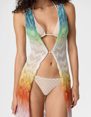 Cover-Up-Weste aus Lamé-Viskose