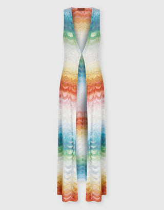 Cover-Up-Weste aus Lamé-Viskose