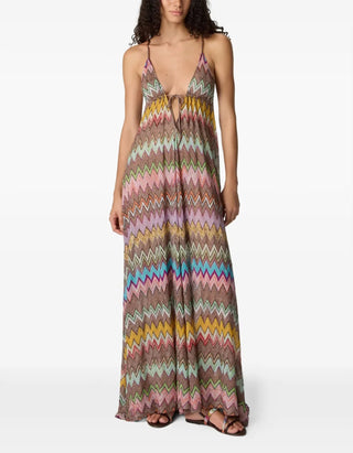 Gemustertes Cover-Up Kleid