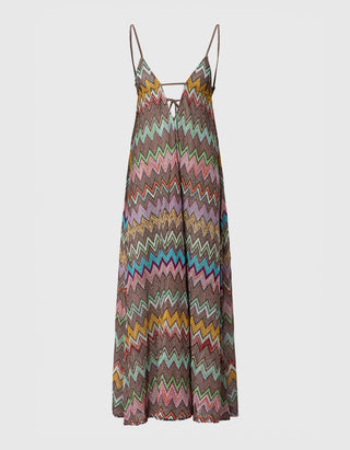 Gemustertes Cover-Up Kleid