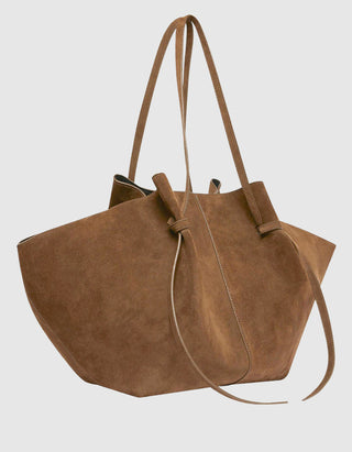 Veloursleder-Tasche Large Mochi
