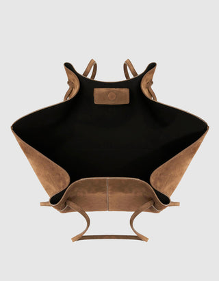 Veloursleder-Tasche Large Mochi