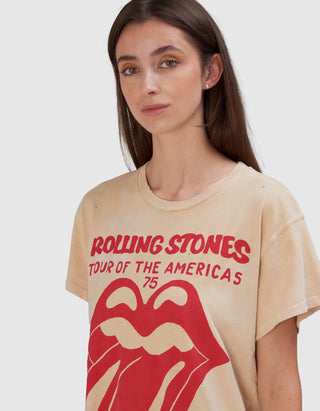 Bedrucktes T-Shirt Rolling Stones im Vintage-Look