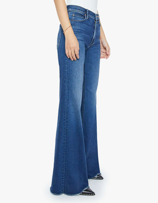 High-Rise Flare-Leg Jeans Lil Doozy Fray in PETITE-Größe