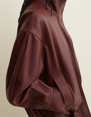 Oversize-Lederjacke Paula