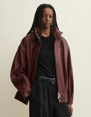 Oversize-Lederjacke Paula