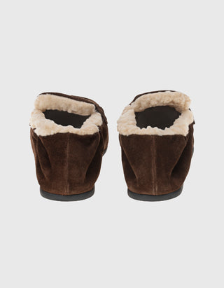 Gefütterter Veloursleder Penny Loafer Square