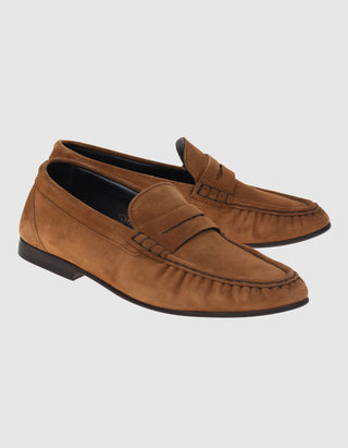 Veloursleder Penny Loafer Wrinkle